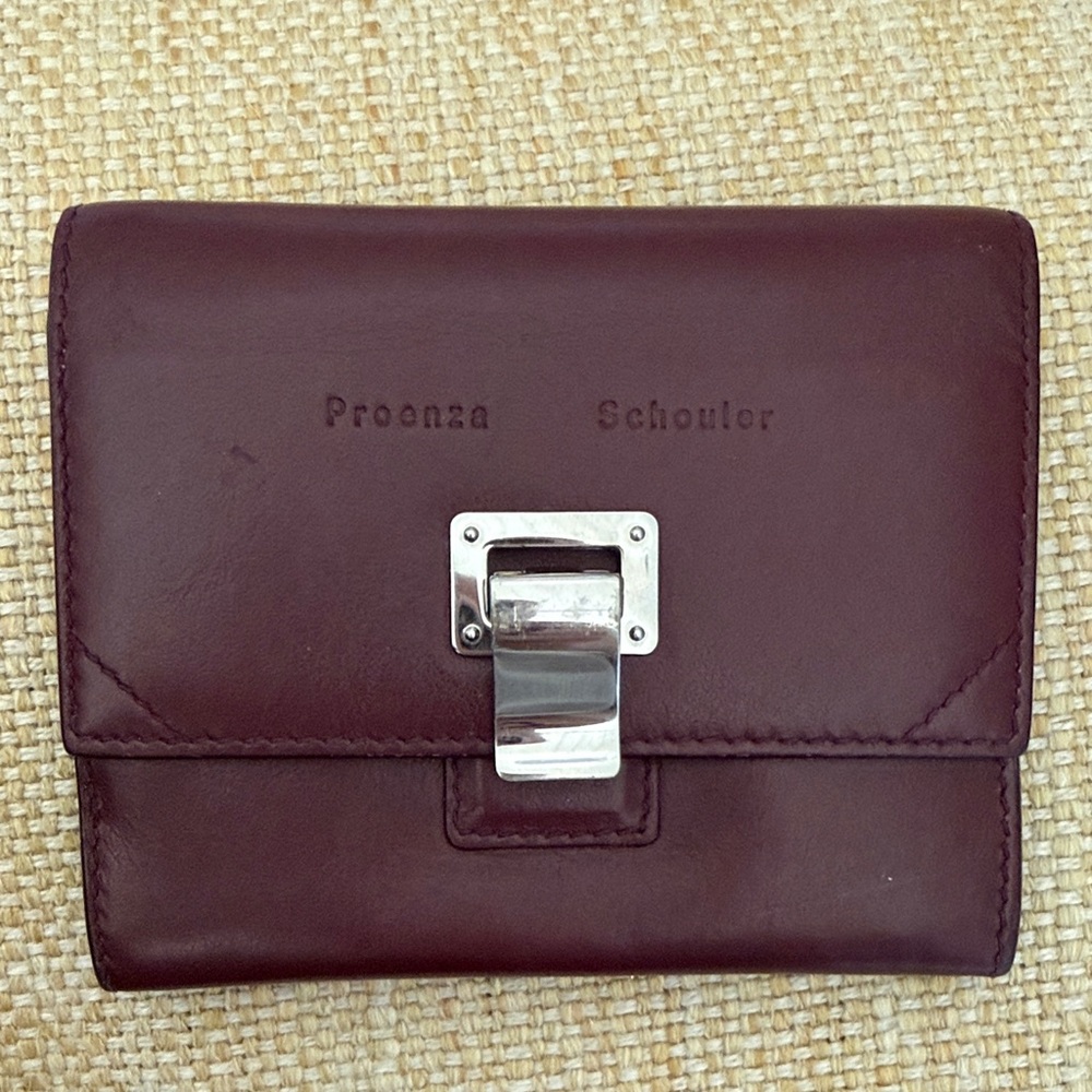 Proenza Schouler Dark Burgundy Leather Wallet